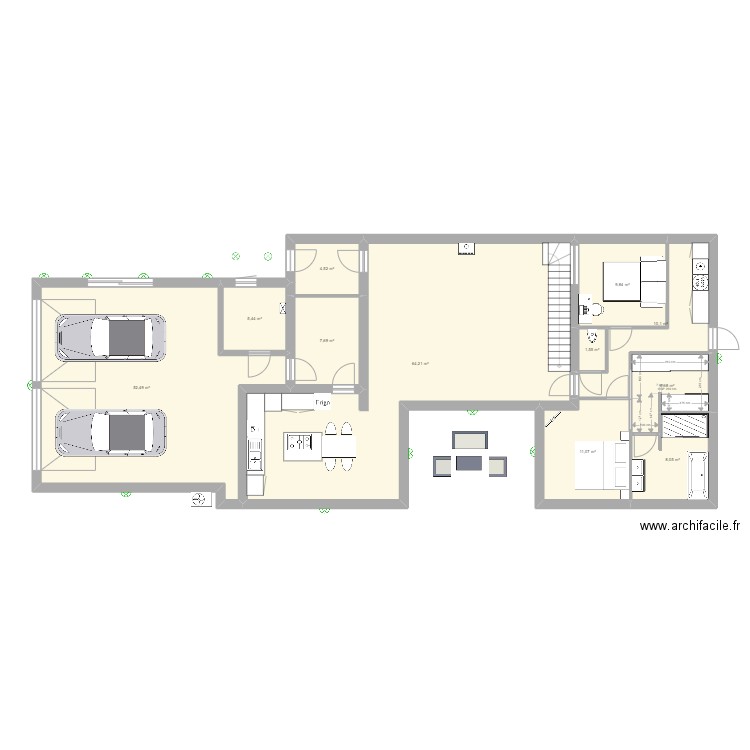 MAISON-FLO-MEL. Plan de 11 pièces et 182 m2