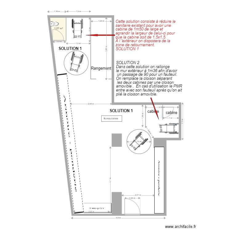 OCSANA cabine. Plan de 0 pièce et 0 m2