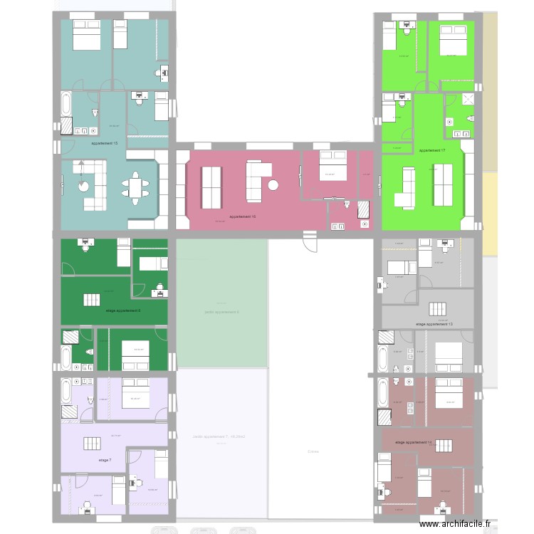 plan ecurie rez de chausse simeoni. Plan de 0 pièce et 0 m2