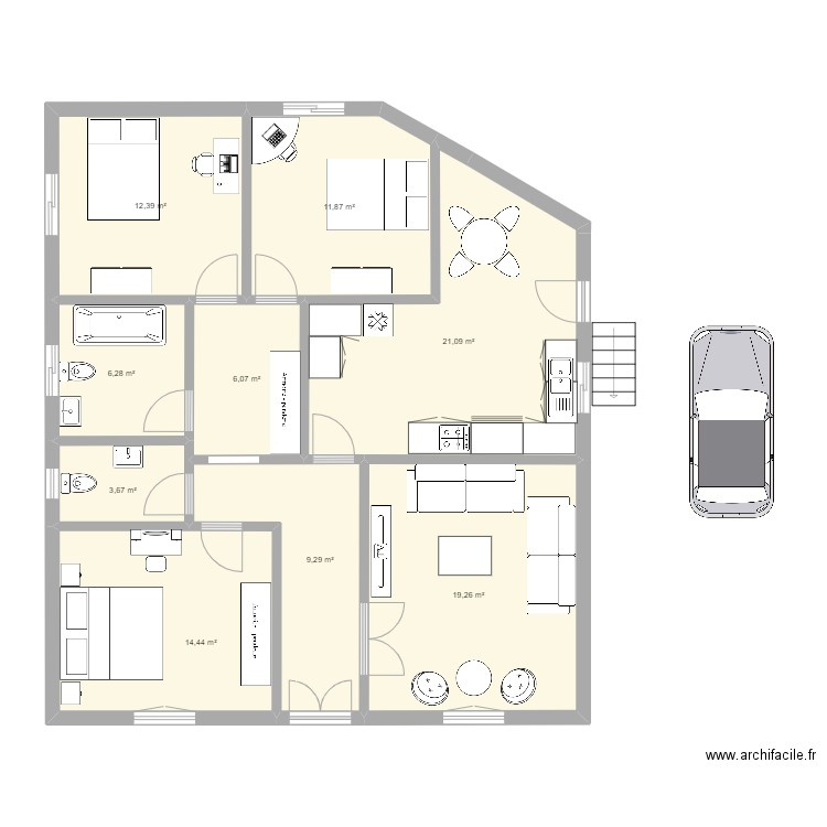 SAMI's PLACE. Plan de 0 pièce et 0 m2