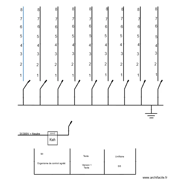 unifilaire . Plan de 