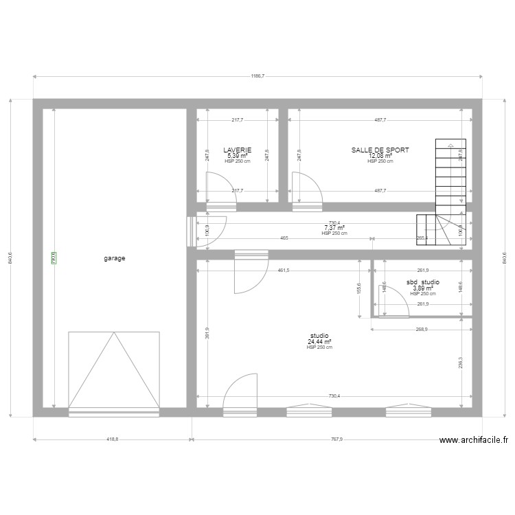 GGG. Plan de 0 pièce et 0 m2