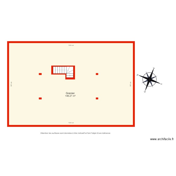 BI 5572 Grenier côté. Plan de 0 pièce et 0 m2