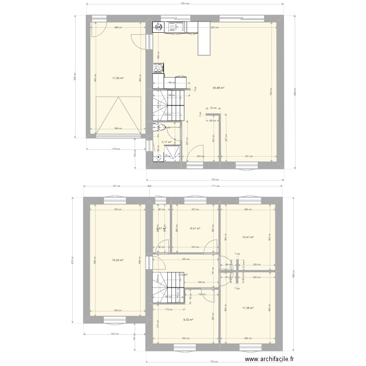 loc menville 2. Plan de 0 pièce et 0 m2