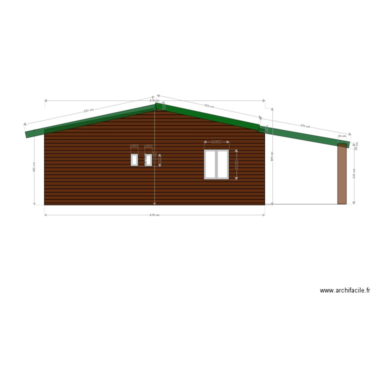 façade nord 2. Plan de 0 pièce et 0 m2