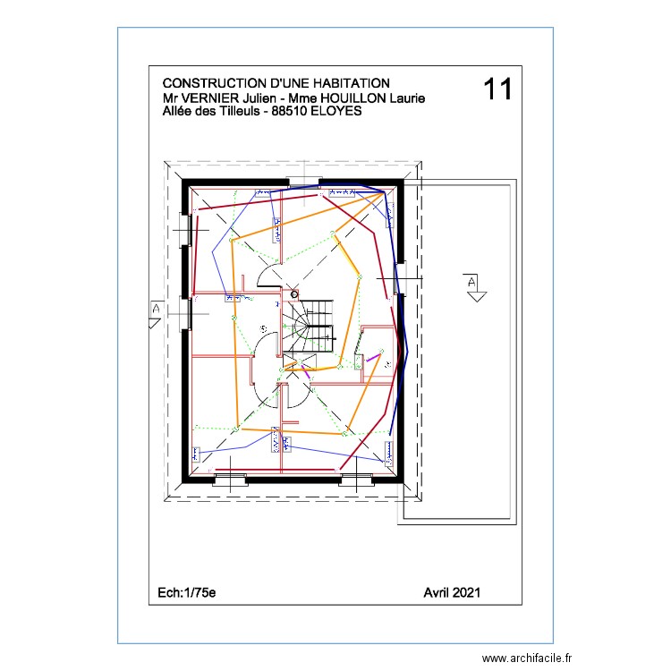 Plan Julien Etage. Plan de 0 pièce et 0 m2