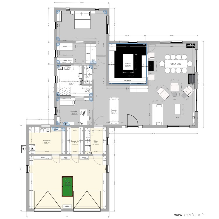 Rez chaussée côtes version bureau 2. Plan de 0 pièce et 0 m2