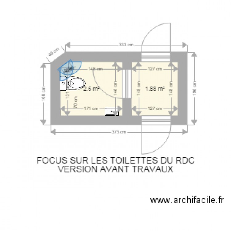 wc mairie de poet lava. Plan de 0 pièce et 0 m2