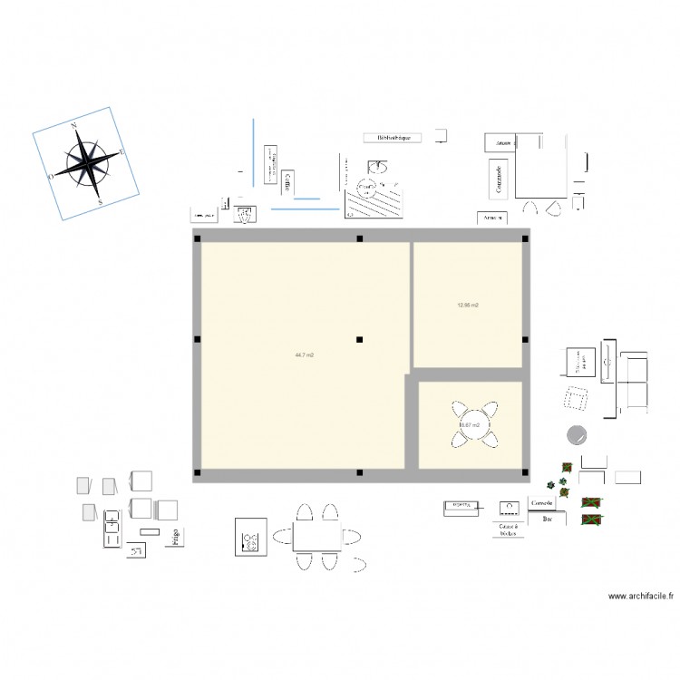 PG appart plain pied plateau loggia. Plan de 0 pièce et 0 m2