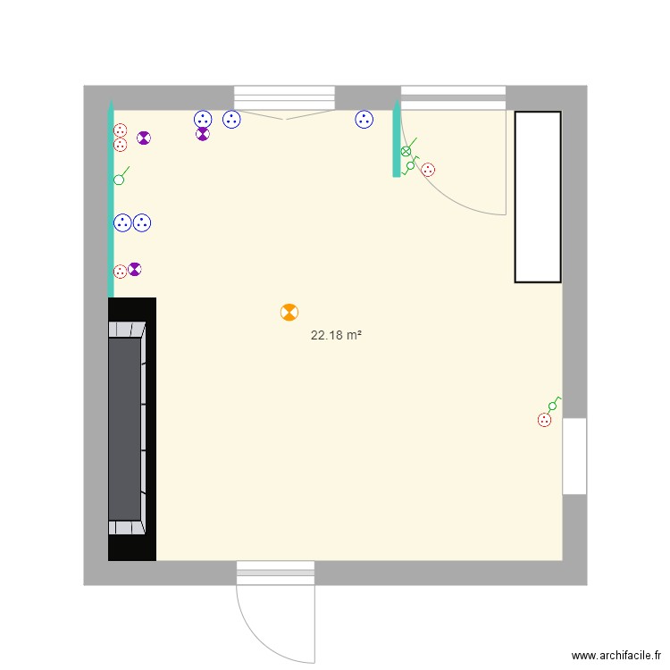 Cuisine MARTINE et PATRICE électricité vierge. Plan de 0 pièce et 0 m2