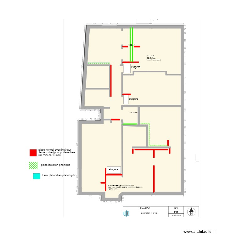 Colbert PLACO mur. Plan de 0 pièce et 0 m2