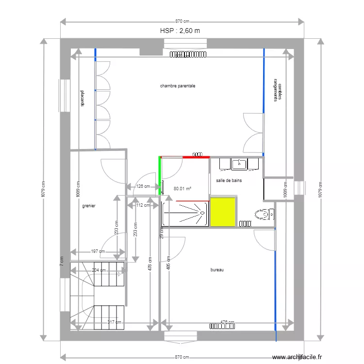 Enghien 2 ième étage travaux 05 11 2020. Plan de Enghien 2 ième étage travaux 05 11 2020. Plan de