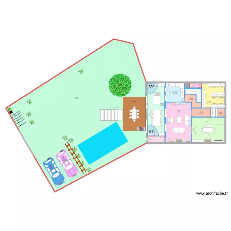 CONDORCET RDC PRO TERRASSE. Plan de 