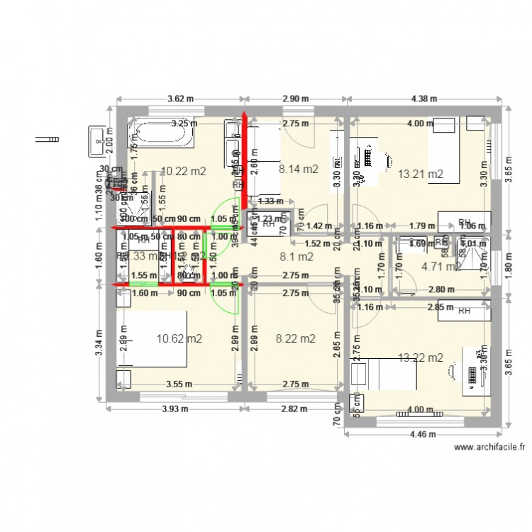 Moulin 1er étage 07 01. Plan de 0 pièce et 0 m2