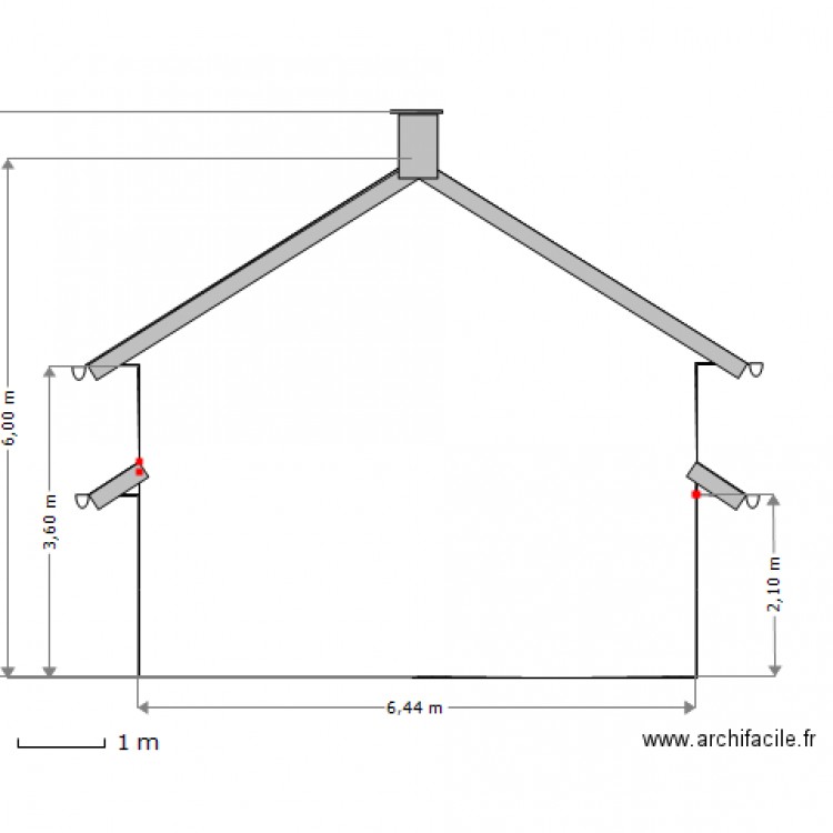 Facade Sud  Est 50e /. Plan de 0 pièce et 0 m2