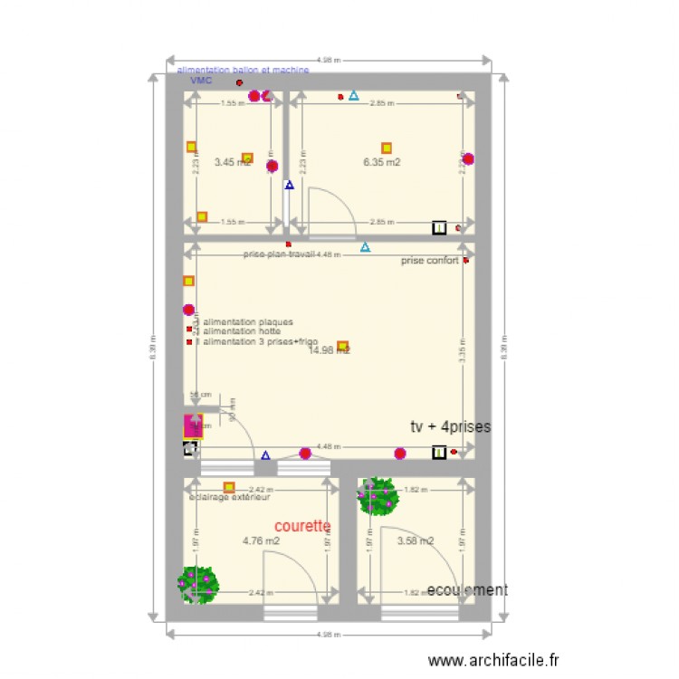 n2 vignacourt fond de cour electricité. Plan de 0 pièce et 0 m2