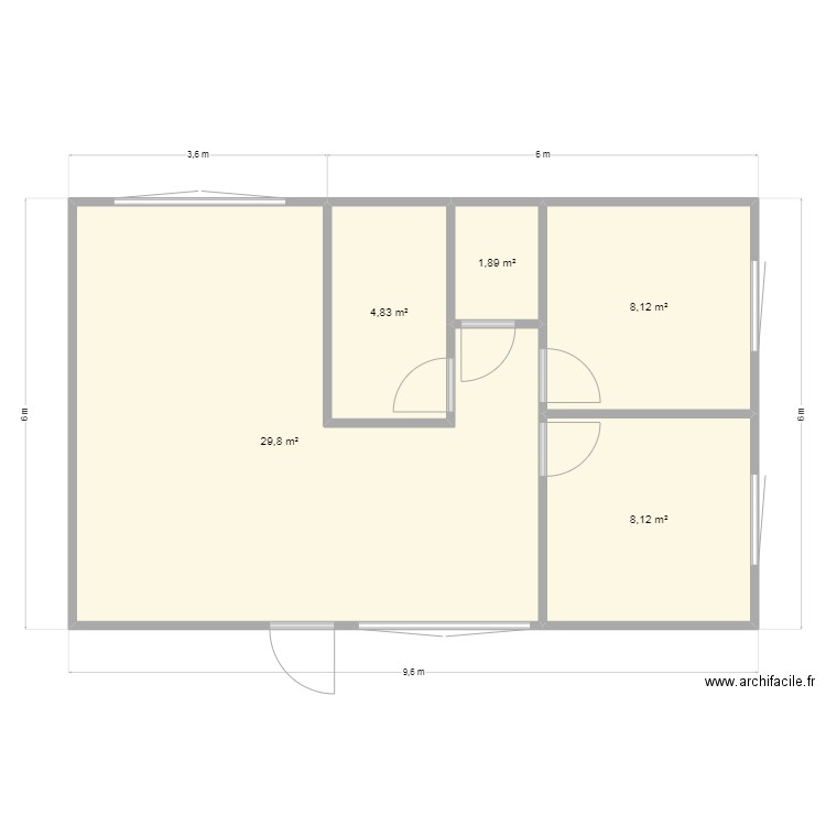 55m. Plan de 0 pièce et 0 m2