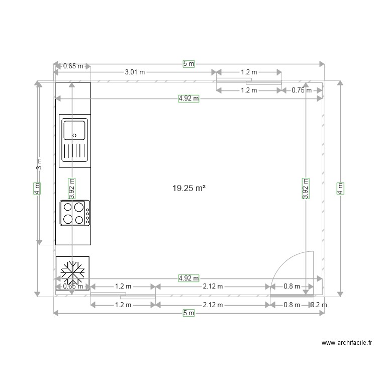 ketchinette. Plan de 0 pièce et 0 m2