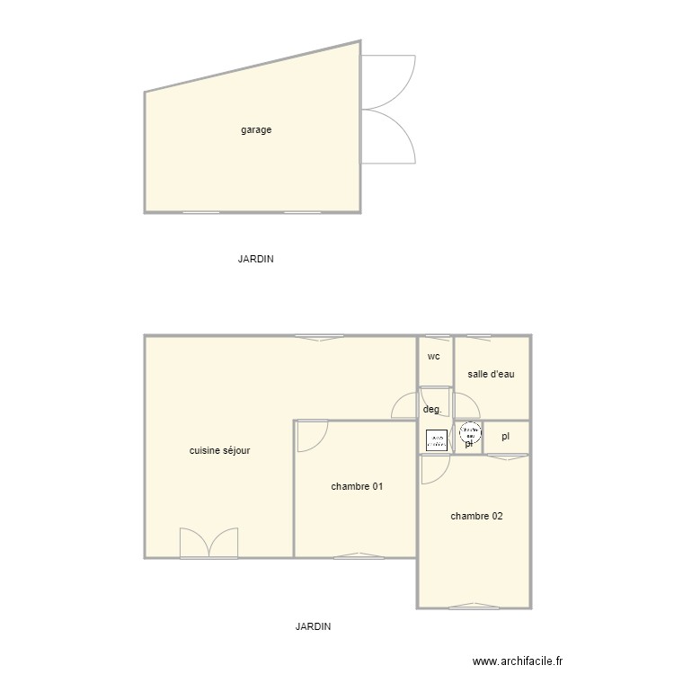 indivision lefebvre am 1201. Plan de 9 pièces et 70 m2