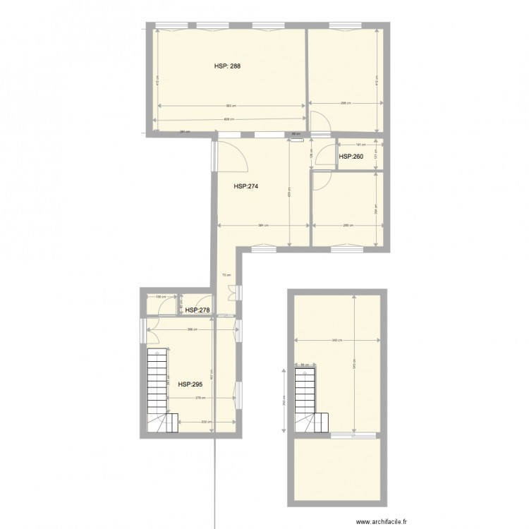 soret existant. Plan de 0 pièce et 0 m2