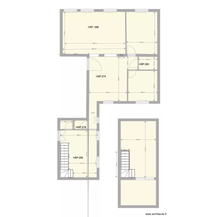 soret existant. Plan de 