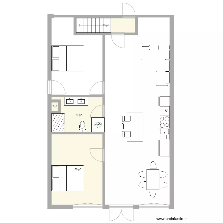 boucherie rdc basic avant seul. Plan de 