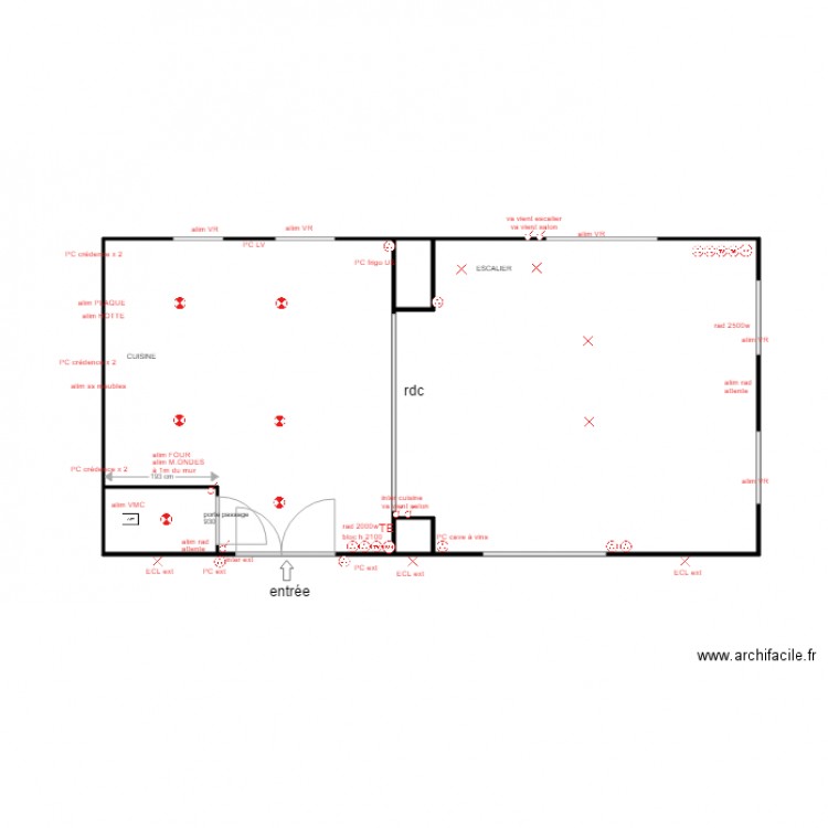 plan RDC. Plan de 0 pièce et 0 m2