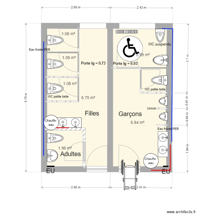 Dossier Ecole  Plan Sanitaire Proposition V4 1PMR. Plan de 0 pièce et 0 m2