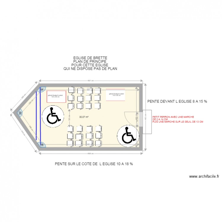 eglise de brette. Plan de 0 pièce et 0 m2