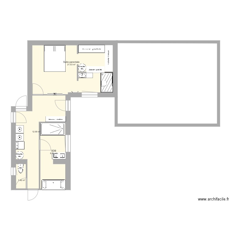 Travaux. Plan de 0 pièce et 0 m2