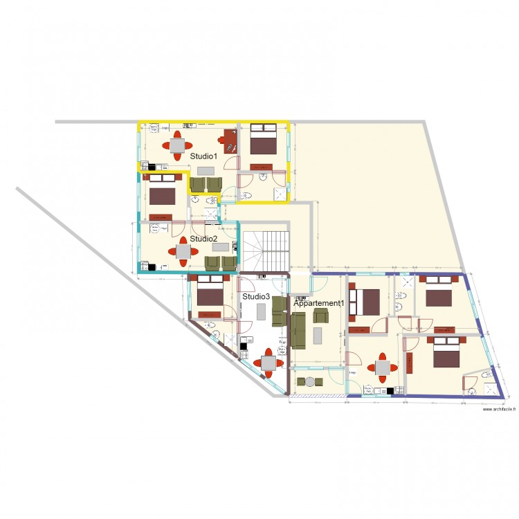 Charles appartments rdc2. Plan de 19 pièces et 248 m2