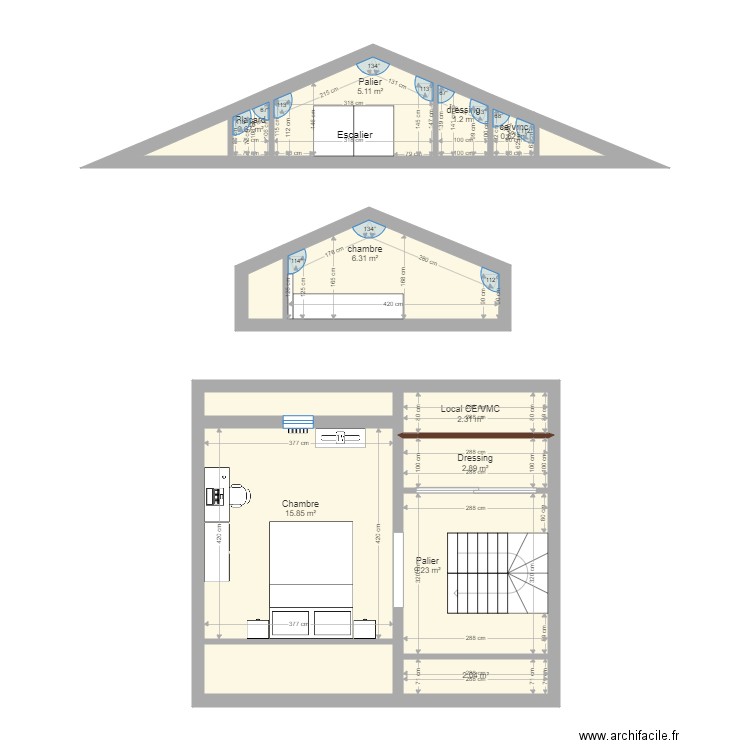 Maison Etage . Plan de 0 pièce et 0 m2