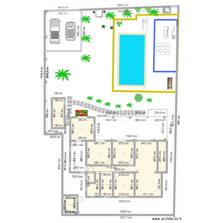 Madeleine. Plan de 9 pièces et 124 m2