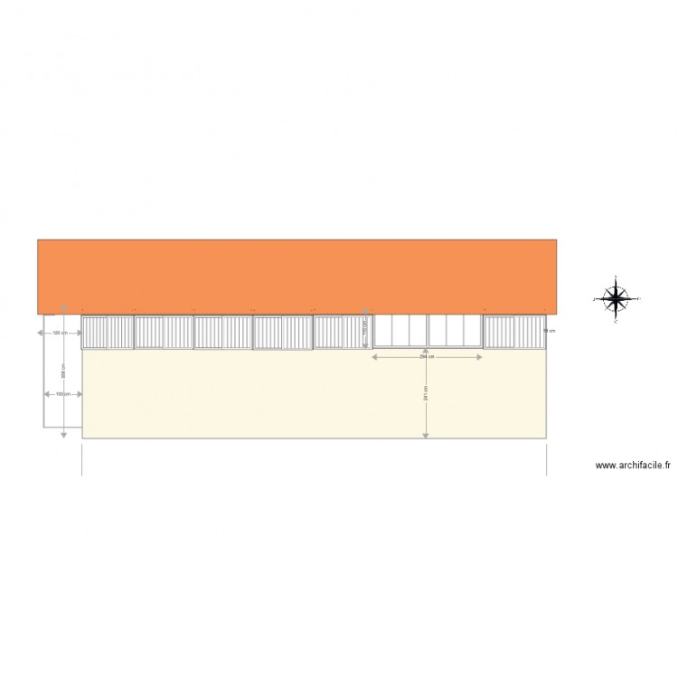 FACADE SUD Apres TRAVAUX. Plan de 0 pièce et 0 m2