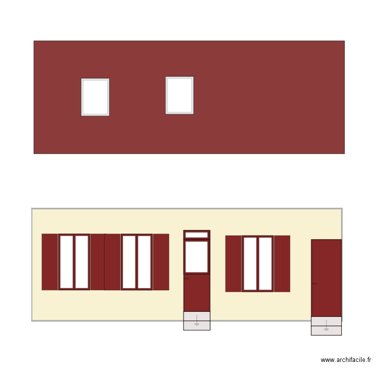 plan façade nord. Plan de 0 pièce et 0 m2