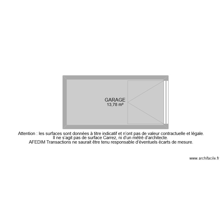 BI 10945 GARAGE. Plan de 0 pièce et 0 m2