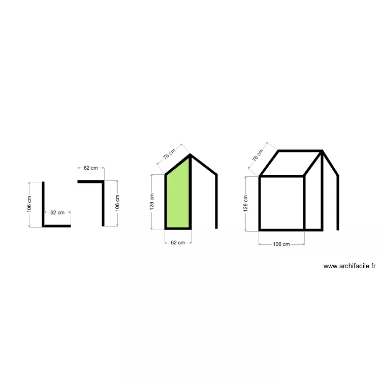 PLAN DESSUS MAISON JEUX. Plan de 