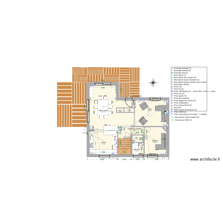 Maison Vezin RDC v10. Plan de 0 pièce et 0 m2