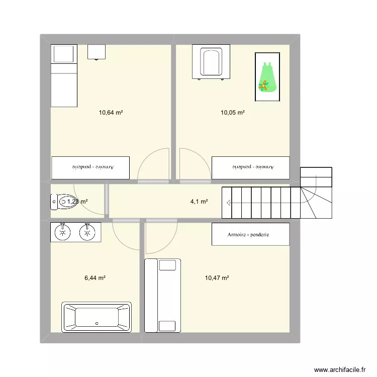 Étage maison . Plan de Étage maison . Plan de