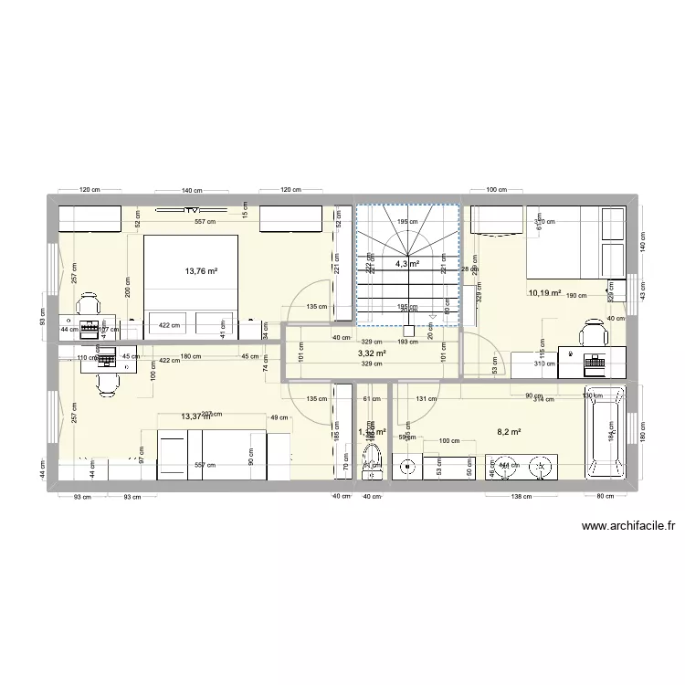 maison 1er &eacute;tage. Plan de 