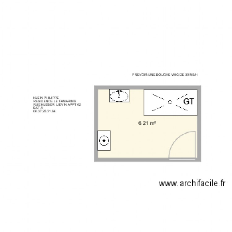 KLEIN PHILIPPE . Plan de 0 pièce et 0 m2