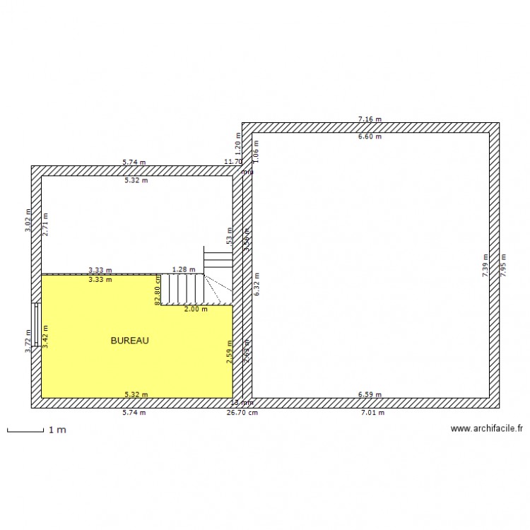 Agrandissement étage. Plan de 0 pièce et 0 m2