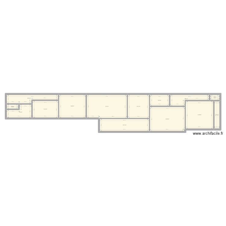 CHATEAU GARAUC R+1 PROJET 2. Plan de 14 pièces et 187 m2