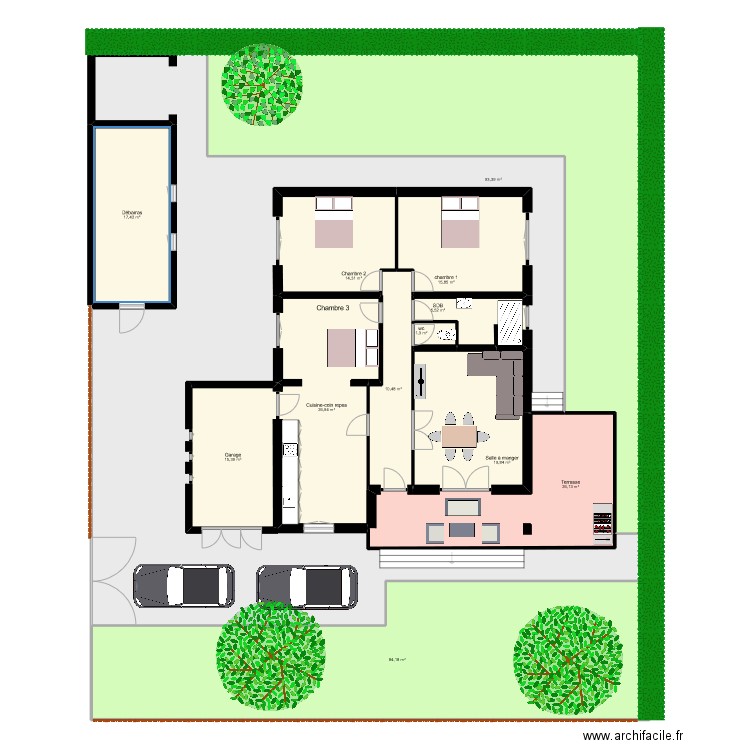 FONTANA 2. Plan de 13 pièces et 469 m2