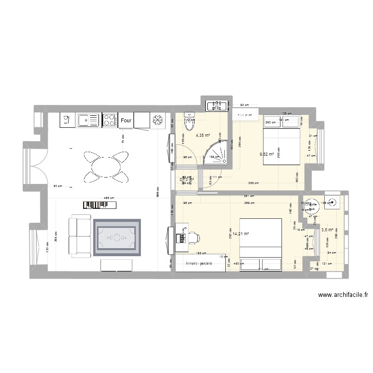 9campinchiSANSMEUBLESV2. Plan de 5 pièces et 32 m2