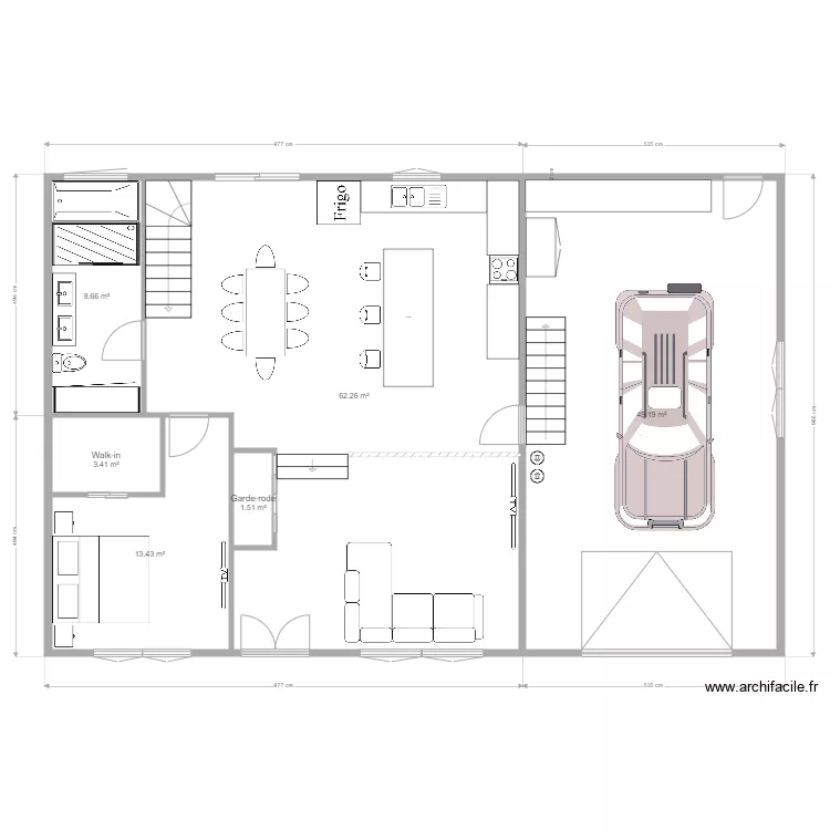 Maison Chantal. Plan de 