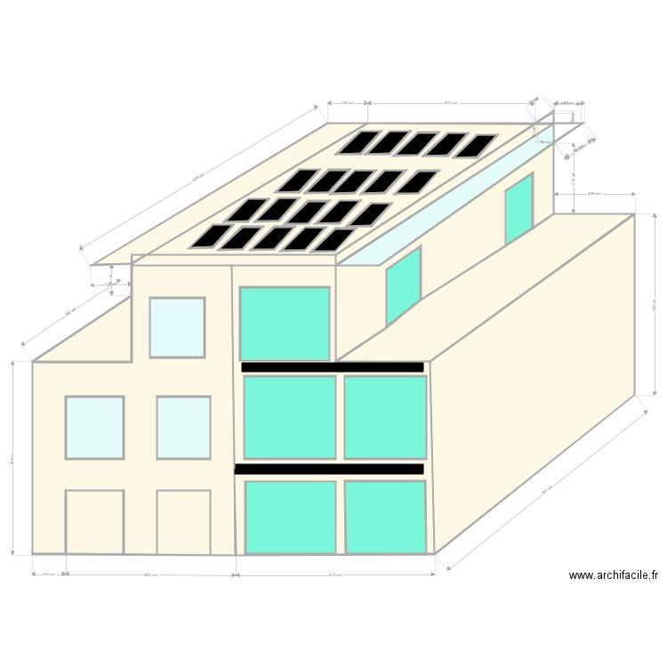 maison moderne. Plan de 0 pièce et 0 m2