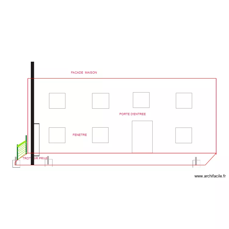 MUR DE FACADE. Plan de 