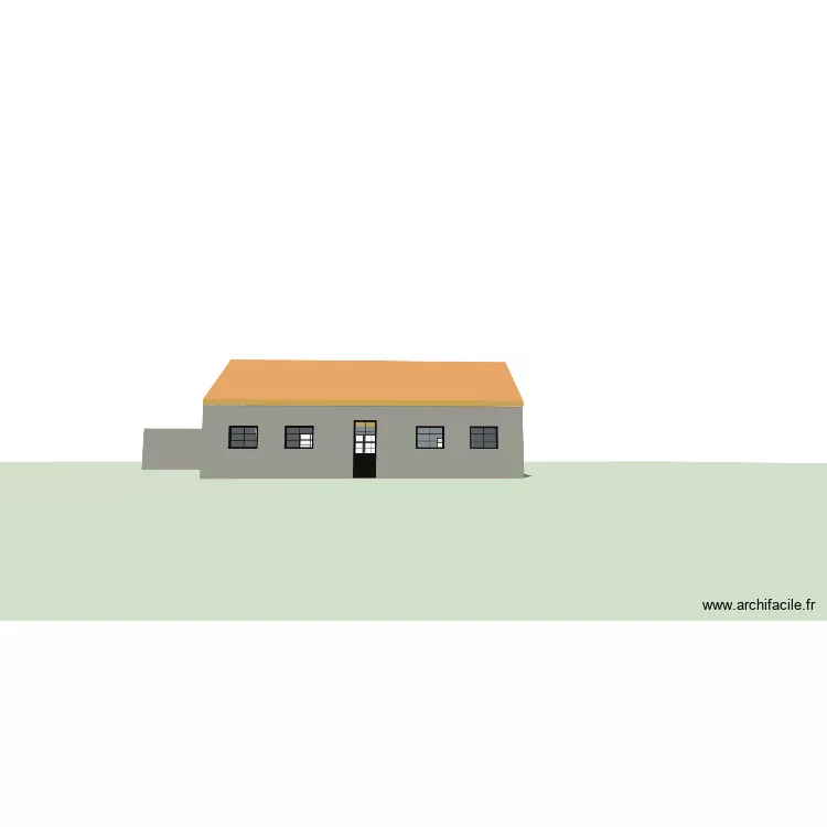 Maison et extension. Plan de 2  et 112 m²