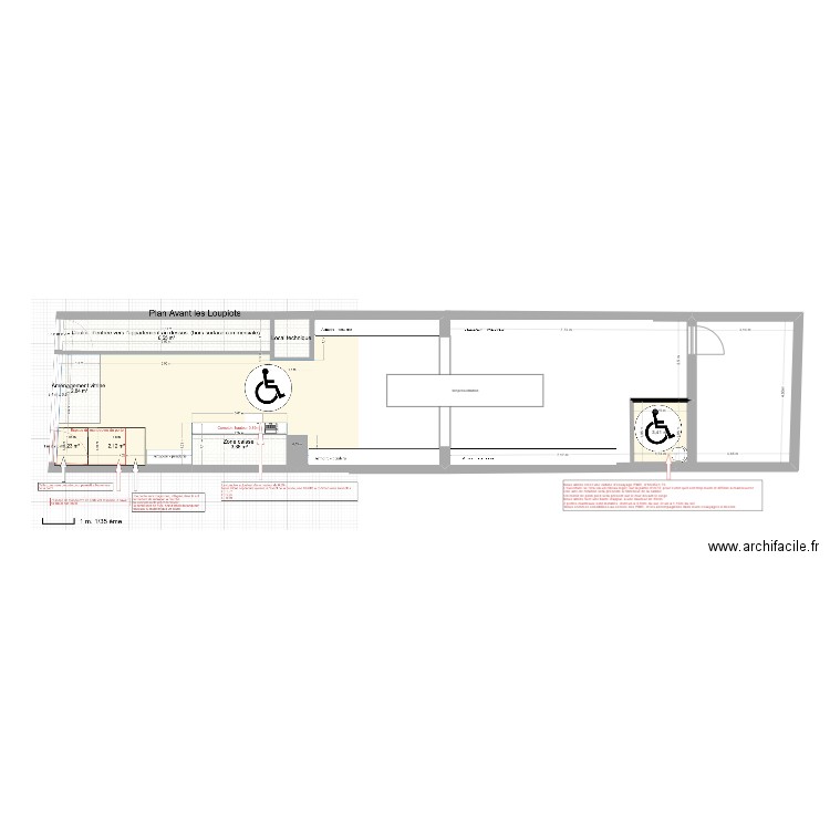 Les loupiots plan après. Plan de 1 pièce et 3 m2